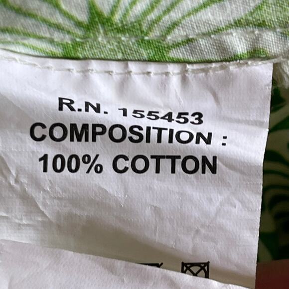 Elizabeth Wilson 100% Cotton Green White Smocked Ruched Floral Maxi Dress Small - Picture 9 of 9